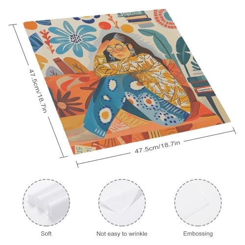 Servilletas de Tela Reutilizables Mujer en Pijama Estampadas miniatura 2