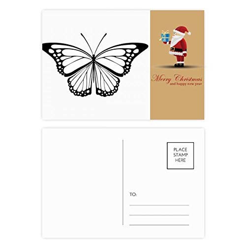 Cartes postales papillons noirs Père Noël lot de 20 correspondances de fête
