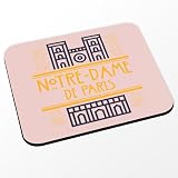 Fabulous Notre-Dame de Paris France Luxe Style Architecture - Tappetino per mouse rosa (dimensioni 24 x 20 cm)
