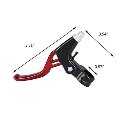 Brake Clutch Levers, Aluminium Mountain Bike Bicycle Cycling Brake Level Handles Lever Set(1 Pair)(Red) #TOP5