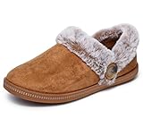 Skechers Women's Cozy Campfire-Fresh Toast Slipper, Chestnut, 8 Wide