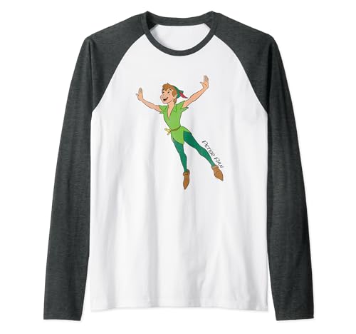 Peter Pan Flying Raglan Baseball Tee