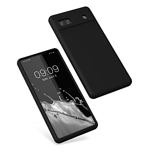 kwmobile Carcasa Compatible con Google Pixel 10a Funda - Case TPU y Silicona antigolpes - Apto Carga inalámbrica - Negro - imagen 5