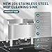 Commercial Floor Mop Sink，Stainless Steel Mop Service Basin，Floor Mount Mop Sink,Vertical industrial Sinks for balconies laundry rooms industries Restaurants (23.6”×16.1”×21.6”inch)