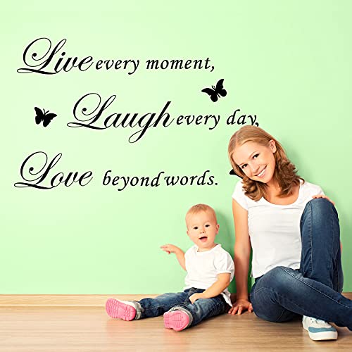 3 Sheets Wall Decals Inspiring Wall Quotes Stickers For Living Room Bedroom Decoration Valentine’s Day New Orleans Carnival St. Patrick’s Day Decor (Live, Faith And Bless) #TOP3