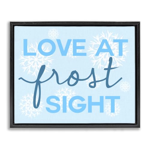 Love at Frost Sight Holiday Humor, 17 x 21 Inch Canvas in Floater Frame