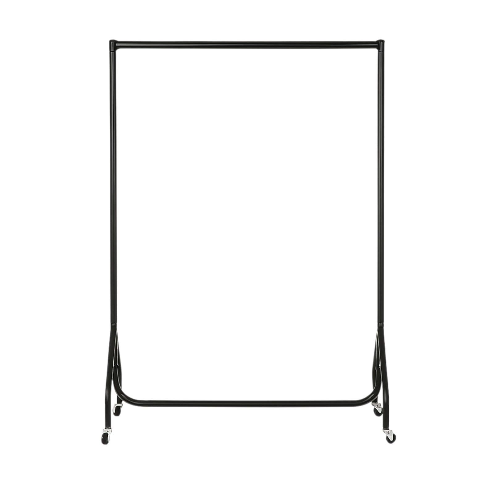 Shoplines Supplies 3ft Wide x 5ft High + 12 inch Height Ext. pair Black Heavy-Duty Clothes Rail Industrial Grade Steel Garment Rack with Wheels Easy Assembly, Portable Storage or Display Stand