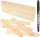 Pflanzenschilder, 50 Stück Pflanzschilder Holz, Pflanzenetiketten zum Beschriften, Pflanzenetiketten Holz, Pflanzen Beschriftungsschilder für Garten, Gemüse und Blumen