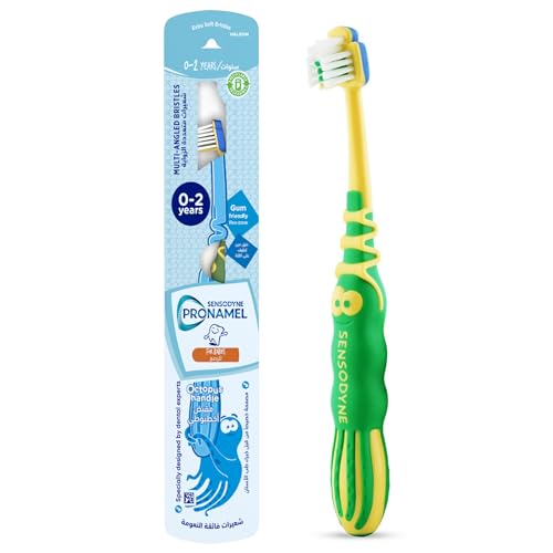 Sensodyne Pronamel Kids Toothbrush Developed with Dentists 0% Artificial Flavours & Sweeteners Multik-angled Birstles Dedicated for Children 0-2 years