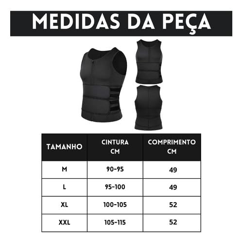 Regata Cinta Modeladora Térmica Compressão Abdominal Masculina (M)