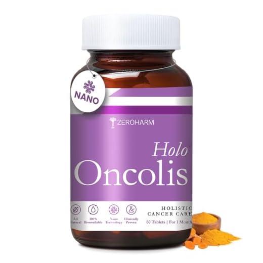 Holo ZEROHARM HoloOncolis | Holistic Cancer Care Tablets | All-natural | 100% Water Soluble Curcumin and Plant-based Ingredients | Anti-inflammation, Anti-depression| 60 Vegetarian Tablets
