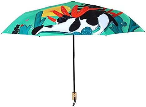 Easy to carry at home Umberllas Folding Umbrella Summer 8 Bones Parasol Cat Tan Beautifully Open and Closed Convenient Weathering Umbrella Cute Lightweight Durable Cover Suitable for rainy days and ot