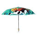 Easy to carry at home Umberllas Folding Umbrella Summer 8 Bones Parasol Cat Tan Beautifully Open and