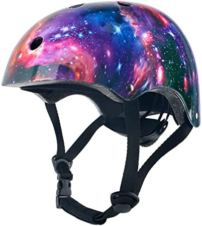 LEJIJIT Adjustable Kids Bike Protective Helmet for Boys Girls Toddler, CPSC Safety Certified Galaxy Kids Helmets for Multi-Sports Skateboard Scooter Bike Cycling Skating Rollerblading (Small)