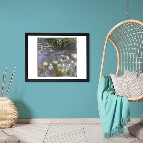 Affiche encadrée Claude Monet Nénuphars Spiffing Prints : impression d'art premium Taille M - 6