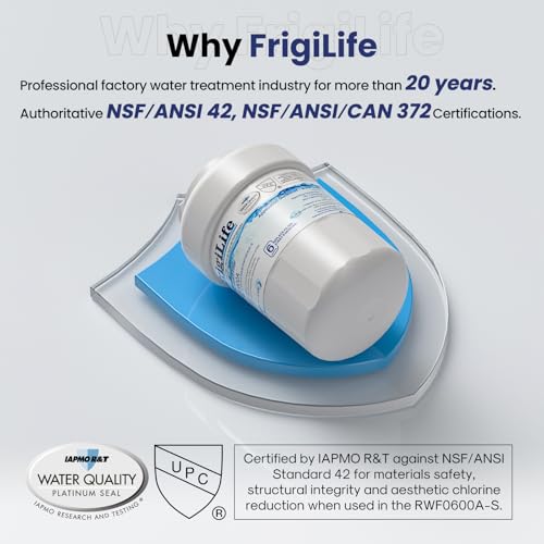 FRIGILIFE RWF0600A Water Filter Replacement for GE MWFP, MWFA, MWFAP, MWFINT, GWF, GWFA, HWF, HWFA, HDX FMG-1, Smartwater, WFC1201, GSE25GSHECSS, 197D6321P006，3 Pack - Thumbnail 3