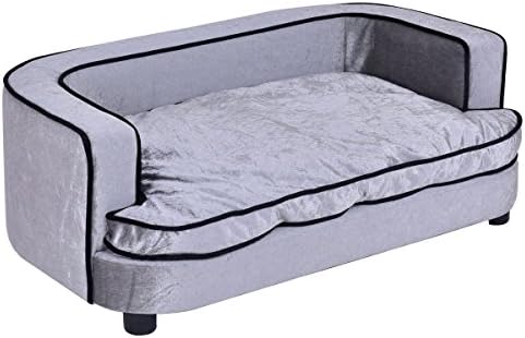 New MTN-G Pet Lounge Sofa Dog Puppy Sleeping Bed Soft Warm Comfortable Couch Cushion Gray