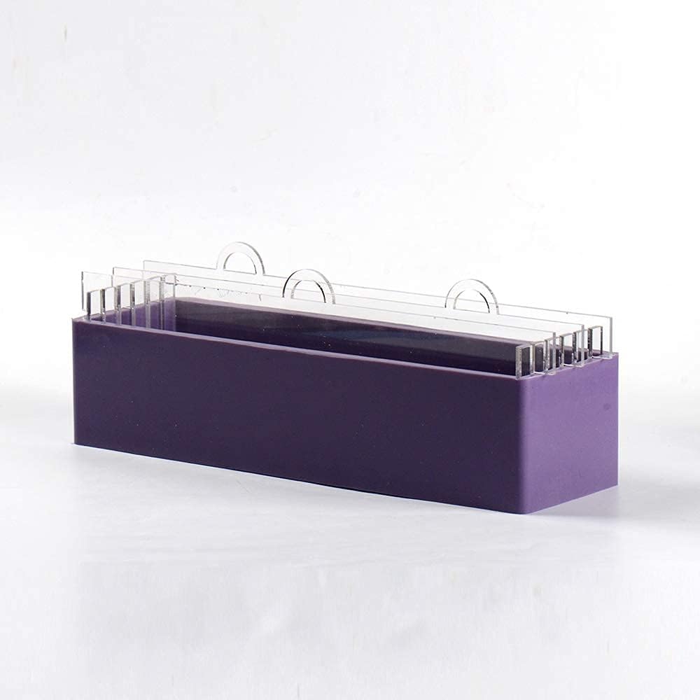 Silicone Loaf Soap Mold with Crosswise Transparent Acrylic Dividers for