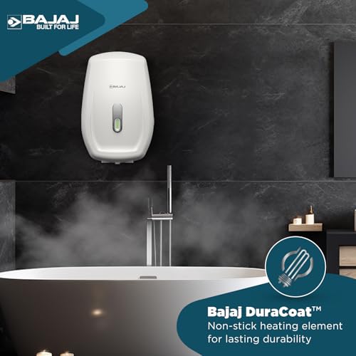 Image of Bajaj Shield Series Aerono 3L 4.5KW Instant Water Heater /Geyser For Home | Non-Stick Heating Element | Withstand 6 Bar Pressure | Shock Resistant | Withstand 4.5KV Surge Voltage | 3-Yr Warranty【White】