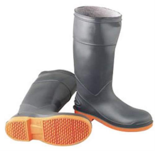 Bata Shoe 87982-8 Onguard Industries Size 8 SureFlex Gray 16'' PVC Chemical Resistant Knee Boots With Safety-Loc Orange Outsole, Steel Toe And Removable Insole, 15.34 fl. oz., 1