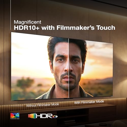 Image of SANSUI 254cm (100) 4K QLED+ Smart Google TV with Dolby Vision, HDR10+, Antiglare Display, 60W Dolby Atmos Sound with Subwoofer, 120Hz Refresh Rate, MEMC JSW100GSQLEDFF (Black)