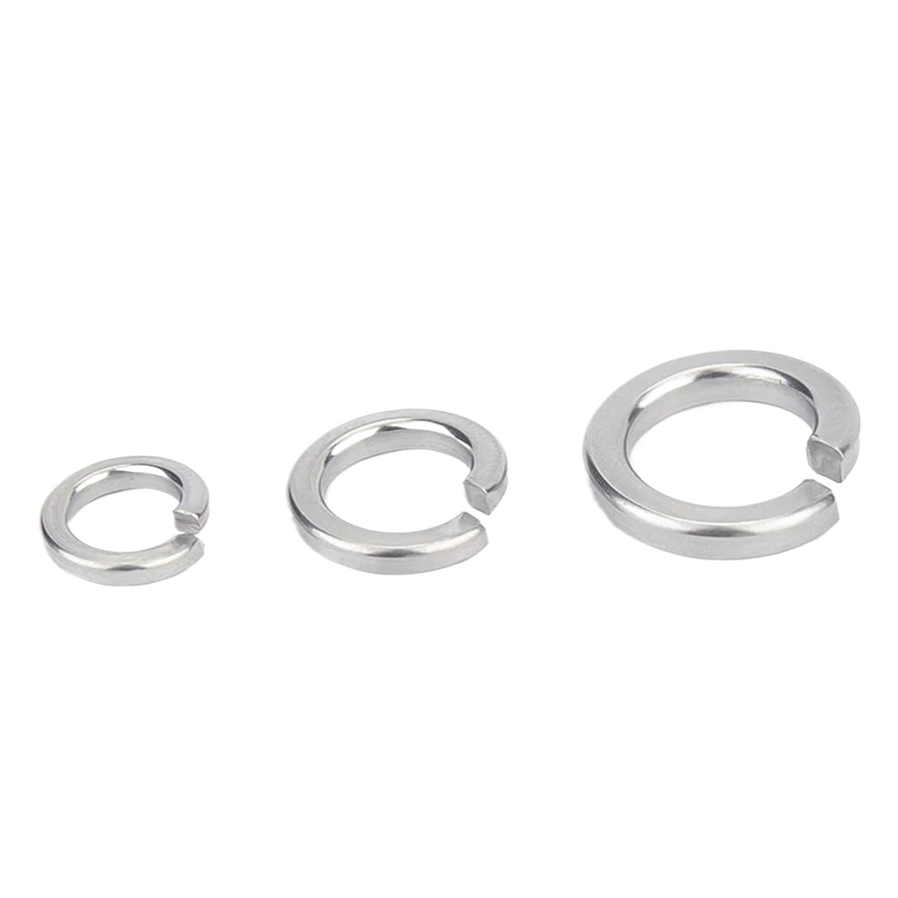 10/50/100pcs Spring Split Lock Washer Elastic Gasket M1.6 M2 M2.5 M3 M4 M5 M6 M8 M10 M12 M16 M24 M27 M30 304 A2 Stainless Steel(M20,50Pcs)