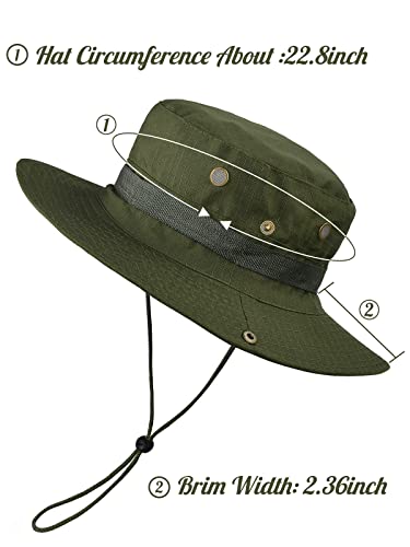 Image of Baby Sun Hat UPF 50+ Sun Protective Toddler Bucket Hat Summer Kids Beach Hats Wide Brim Outdoor Play Hat for Boys Girls