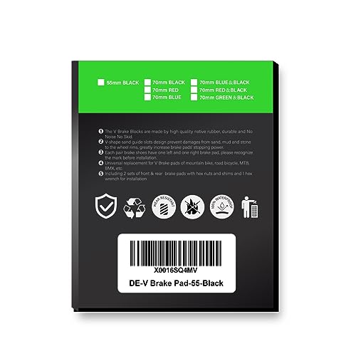 Chooee V-Brake - 2 paia di pastiglie freno per