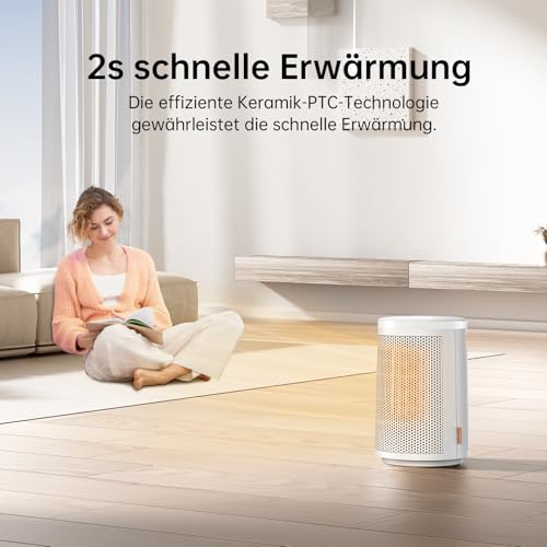 Heizlüfter mit Fernbedienung Mycarbon für Bad 900W und 1500W