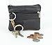 Leather Impressions Perfect Coin Purse for Every Occasion - Precisely Handcrafted Womens Wallet Featuring 2 Zipper Pockets For Your Coins, Cards And Other Essentials - Durable Slim Wallet (Black)