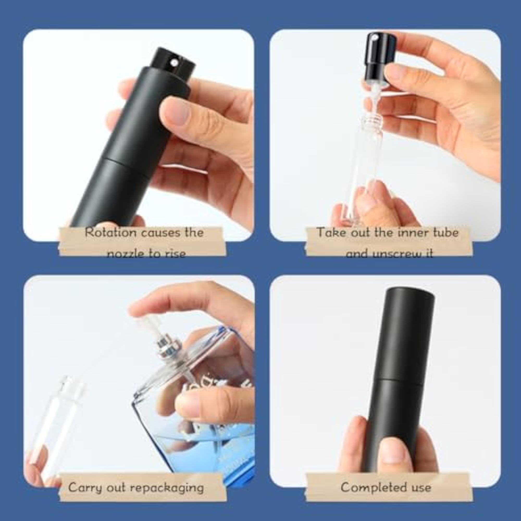 10ml Perfume Refill Bottle Mini Travel Empty Glass Spray Bottle