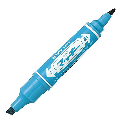 ゼブラ 油性ペン ハイマッキー ライトブルー 10本 B-MO-150-MC-LBの商品画像（Amazon）