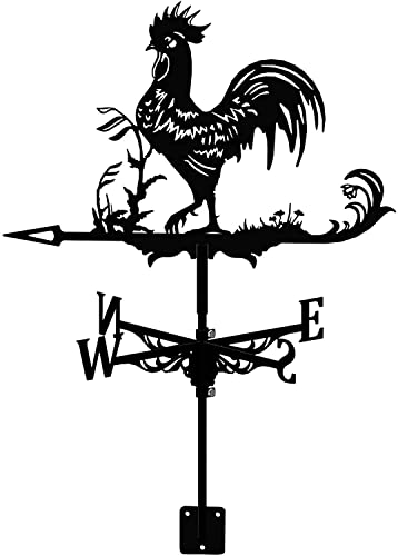 Banderuola segnavento a Forma di Gallo, indicatore di direzione del Vento in Acciaio Inox, Strumenti di misurazione, banderuola segnavento da Giardino, Adatta per prodott