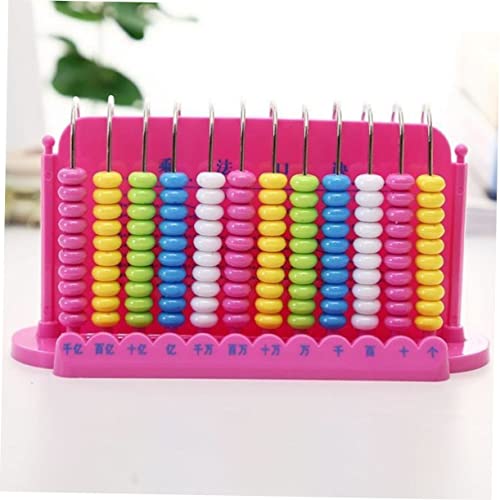 COSMEVIVI 2pcs 12 Abacus Learning Toy Playset Kid Tools Calculate Tools Educational Counting Tool Rosy Plastic - Thumbnail 7
