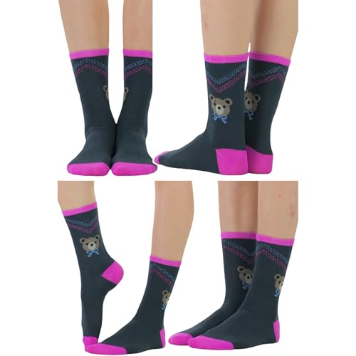 Image of ToBeInStyle Women's Pack of 6 or 12 Fashion Printed Crew Socks