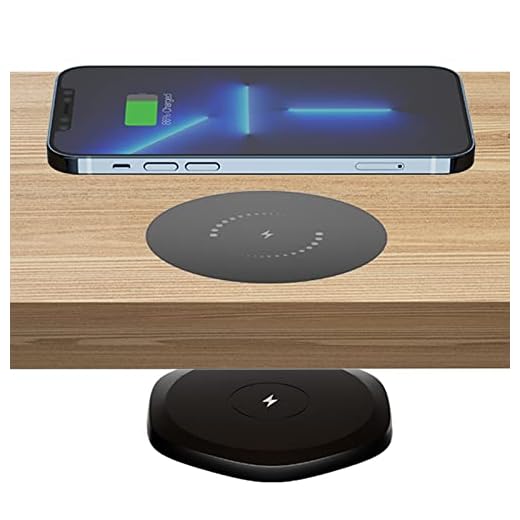 Invisible Wireless Charger, 30mm Under Table QI Charger 10W Wireless Charging for i-Phone 14/13/12/11/X/8 Bar/Coffee Table/Desk