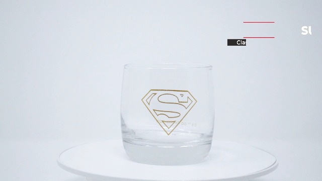 Superman Whiskey Glasses - 10 oz. Capacity - Set of 2 Glasses - Sturdy Base