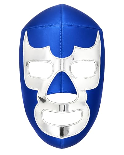 San Rafael Arcangel Blue Demon Lucha Libre Wrestling Mask Costume Wear Adult Size Mascara de Luchador