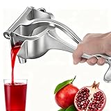 Fruit Manual Juicer,Hand Juicer Squeezer,Manual Hand Press J-uicer for Lemon,Orange,Lime,Pomegranate, Durable Ergonomic Handle, Easy Clean Design (Sliver)