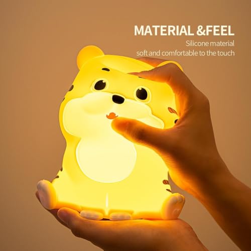 Image of Desidiya Tiger Rechargeable Silicone Night Lamp - Fun LED Tiger Lamp, Kids Night Light, Nursery Decor, Birthday Gift, Silicone LED Light
