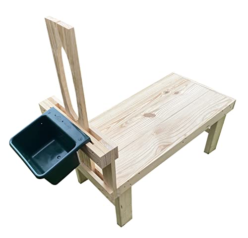Rugged Cross Creations Hoof Trimming and Large Goat Milking Stand with Feeder Bin