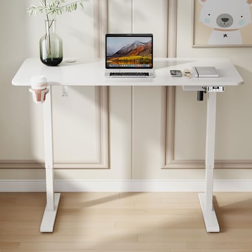LCVXYERQ Mesa ajustável de 160 cm, mesa de pé elétrica, com altura ajustável, mesa de escritório em