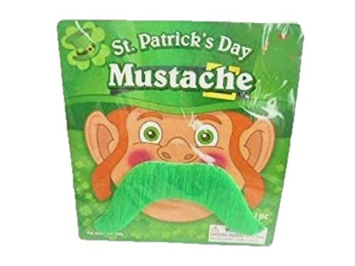 Moustaches vertes surdimensionnées pour déguisement de fête cerf et poule