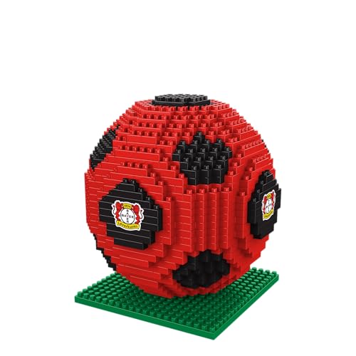 FOCO Offizielles Lizenzprodukt Bayer 04 Leverkusen FC BRXLZ-Steine 3D-Fußball BAU-Set 12+ yo