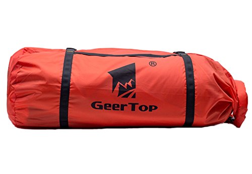 GEERTOP Waterproof Adjustable Tent Compression Bag Lightweight Duffel Bag - for Camping Outdoor Sports (Red, for 4 to 5 Men Tent)