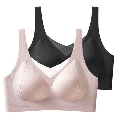 Soutien-Gorge sans Couture Léger Doux avec Rembourrage Push-Up et Grand Maintien Lot de 2