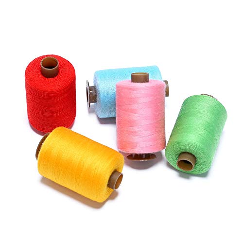 image for Candora Sewing Thread Assortment Coil 24 Color 1000 Yards Polyester Th