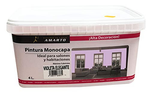 Amarto Pintura Monocapa en cubetas para decoracion de interiores y exteriores de yeso cemento escayola