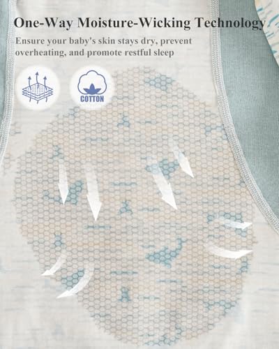 Image of Transition Baby Swaddle 3-6 Months 12-18 lb, Arms In /Out Swaddle Sleep Sack with 2-Way Zipper Moisture-Wicking Fabric, Improves Sleep Snug Fit Helps Calm Startle Reflex(Whales and the sea)