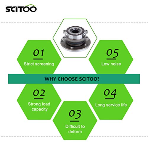Scitoo 513253 New Front/Rear Wheel Bearing Hub Fit 2006-2013 For Audi A3 Quattro 2006-2013 For Audi A3 5 Lugs Axle Hub Assembly Kit W/Abs 1 Pack #TOP5